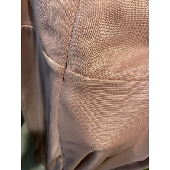 Azazie Maxi Dress Rose Pink A10 10 Bridesmaid Halter Neck V-neck Padded Slit - Picture 10 of 11